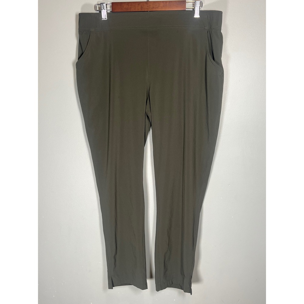 Eddie Bauer Women's Sz Large Olive Green Hiking Jogger Pants Stretch Outdoor